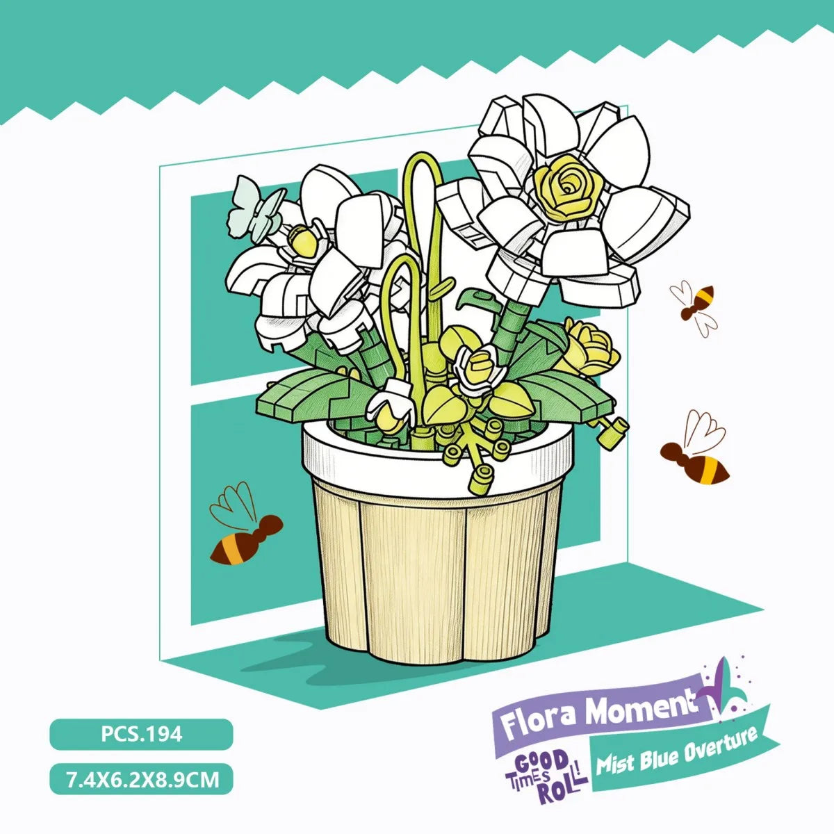 Mini Flower Pot Building Blocks Flower Bouquet Blocks Educational Kids Toys Mother's Day Gift