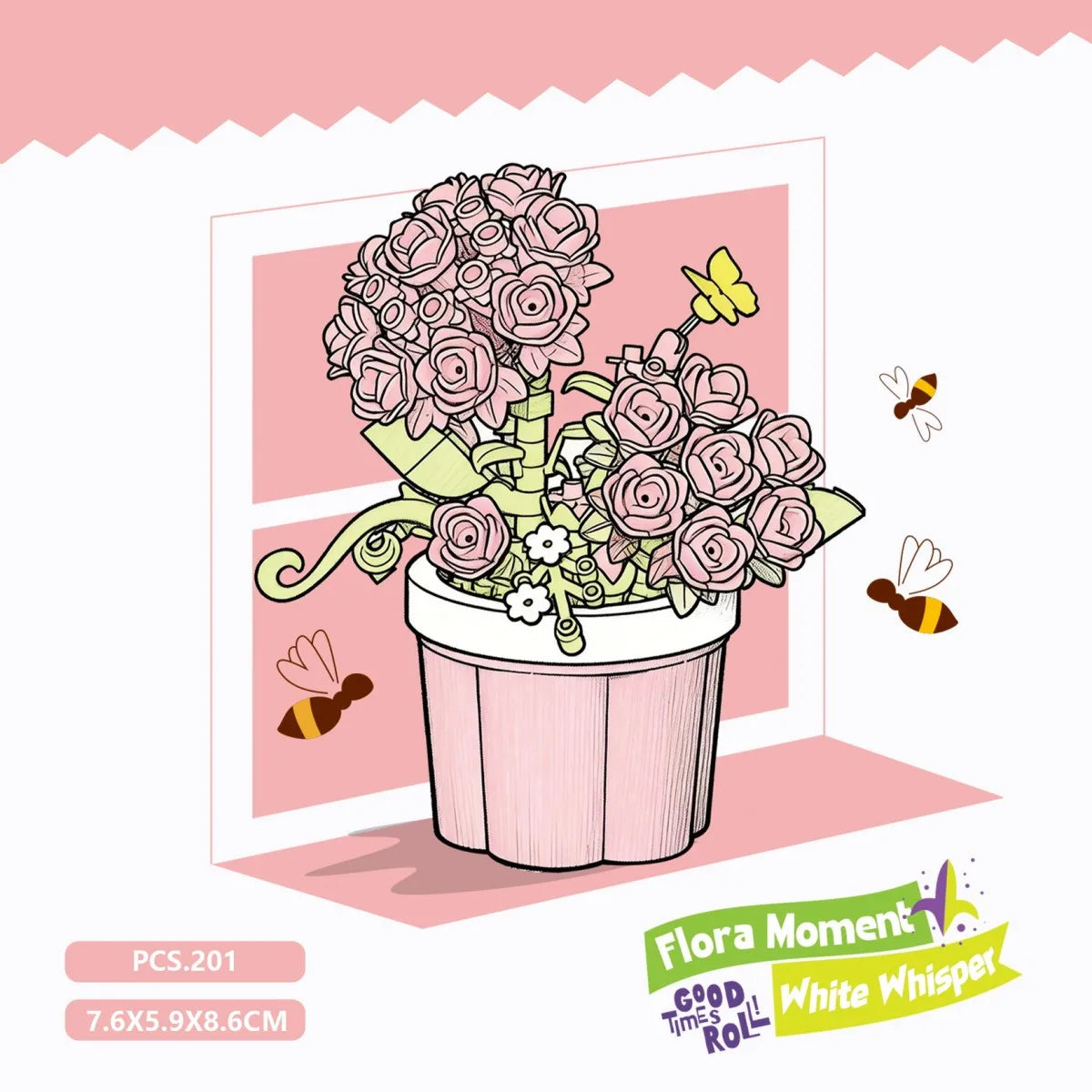 Mini Flower Pot Building Blocks Flower Bouquet Blocks Educational Kids Toys Mother's Day Gift