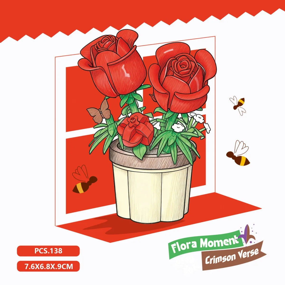 Mini Flower Pot Building Blocks Flower Bouquet Blocks Educational Kids Toys Mother's Day Gift