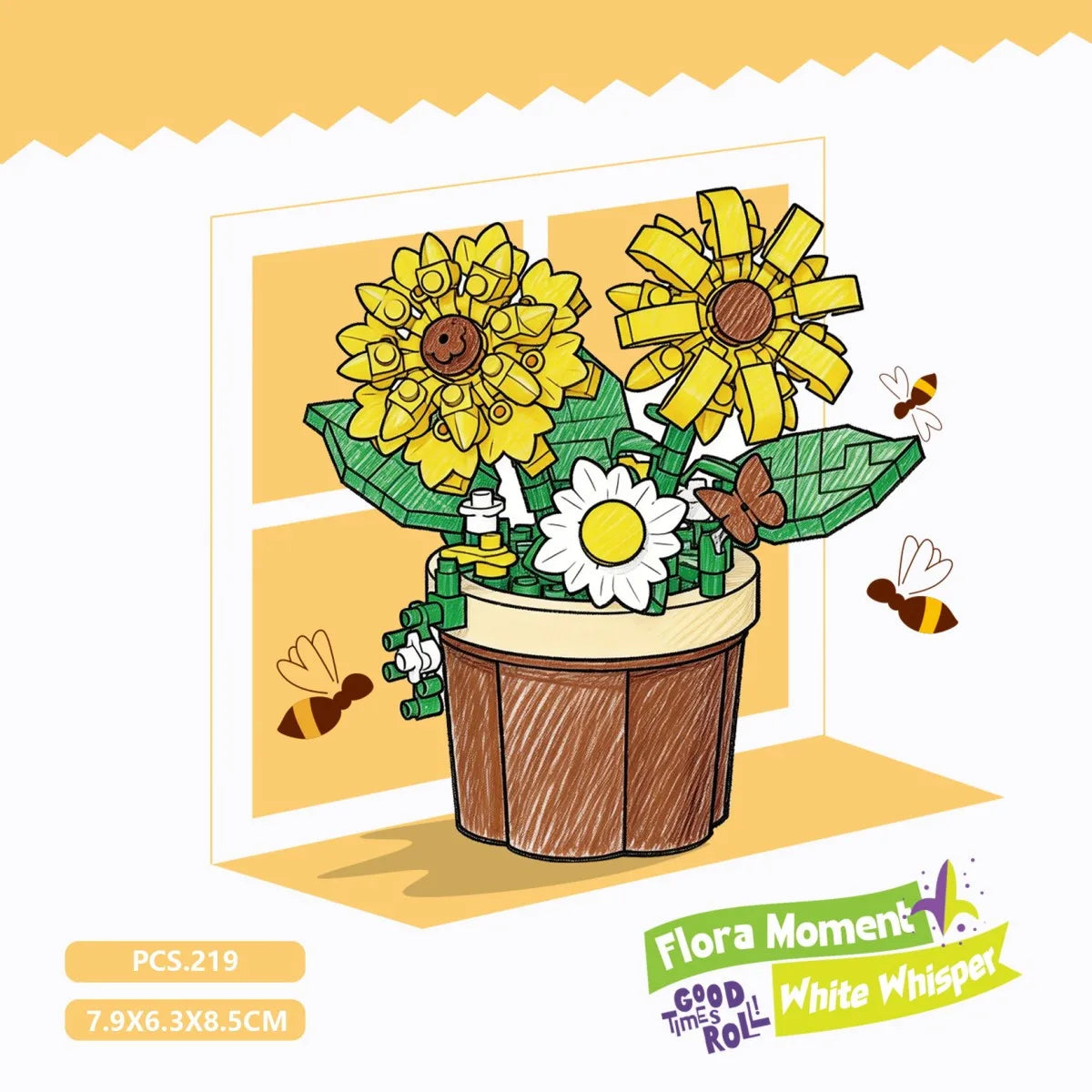 Mini Flower Pot Building Blocks Flower Bouquet Blocks Educational Kids Toys Mother's Day Gift